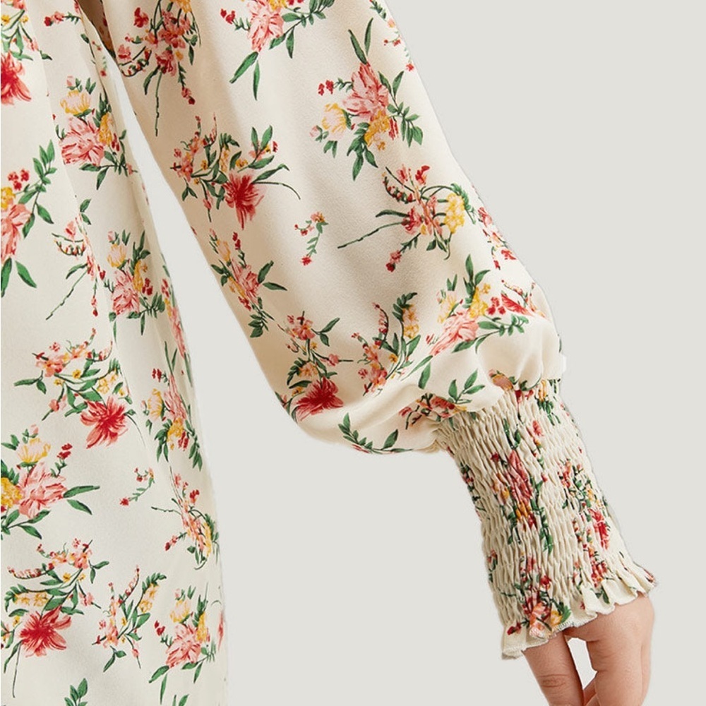 BLOOMCHIC FLORAL PRINT FRILL TRIM BLOUSE 14-16 NWT - Picture 5 of 11